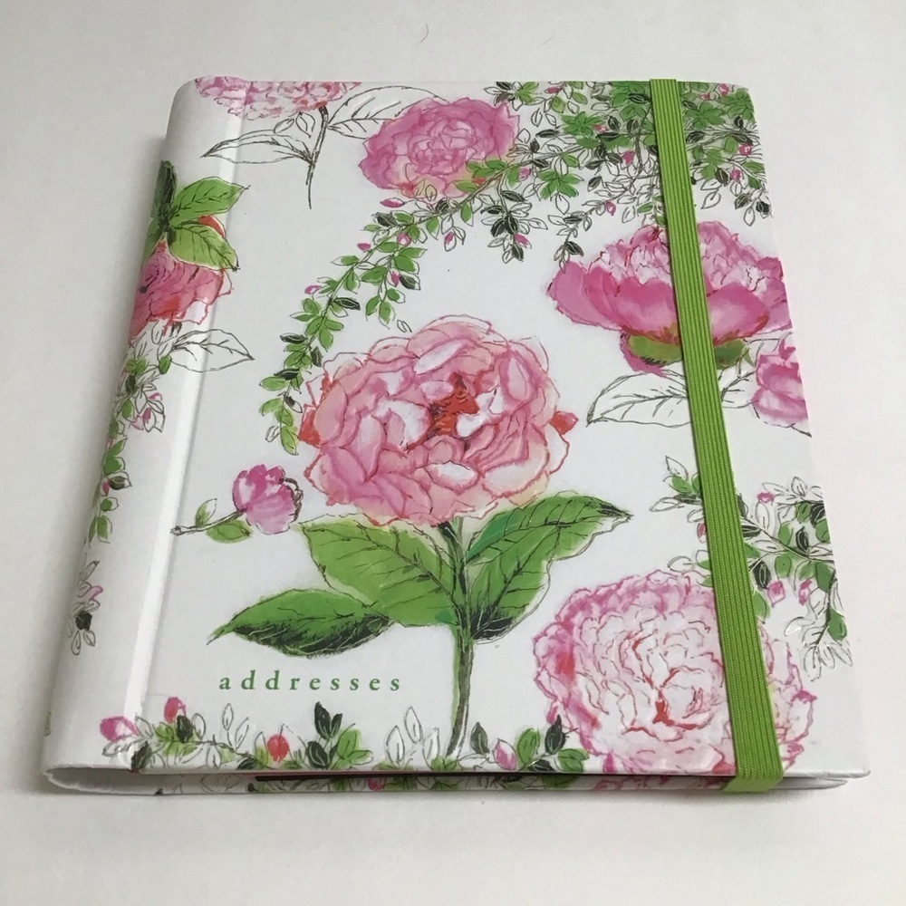 Rose Garden Large Address Book Peter Pauper Press Pink Floral Hardcover Spiral